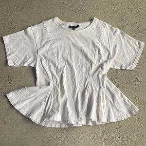 Top Shop White Tee with Flowing Bottom. Size Small.